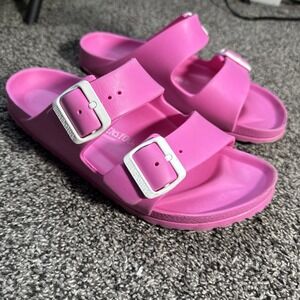 Birkenstock Arizona Essentials EVA Sandal Pink Rubber Size 38